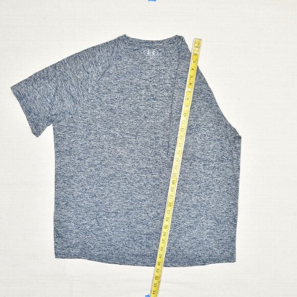 Under Armour Men T Shirt Short Sleeve Striped Polyester Blue Size 2XL Tech Tee - Picture 6 of 8